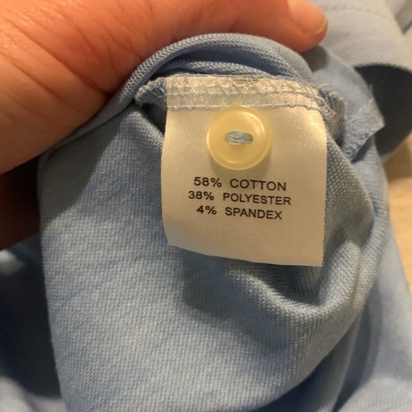 Peter Millar Solid Blue Golf Polo Shirt L logo embroidered - Picture 5 of 5